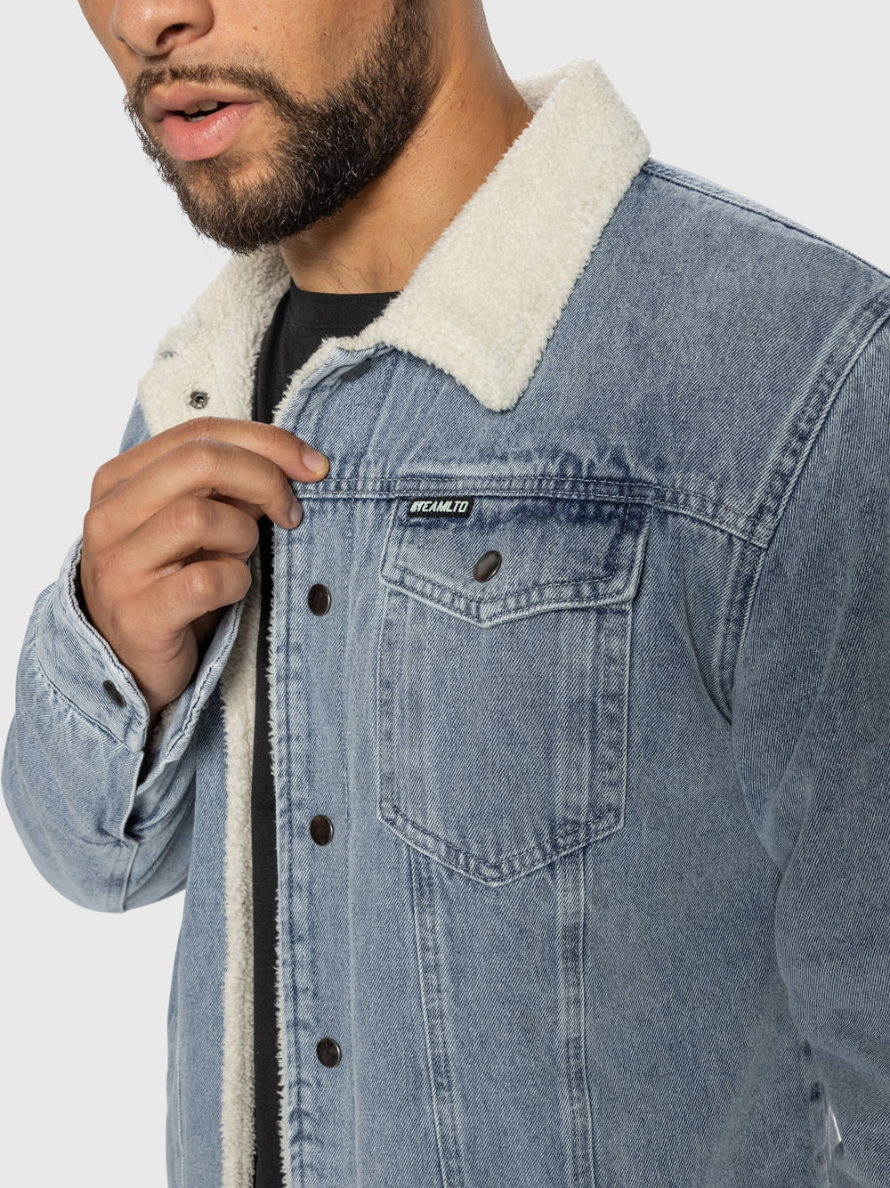 Sherpa Lumber Jacket - Denim