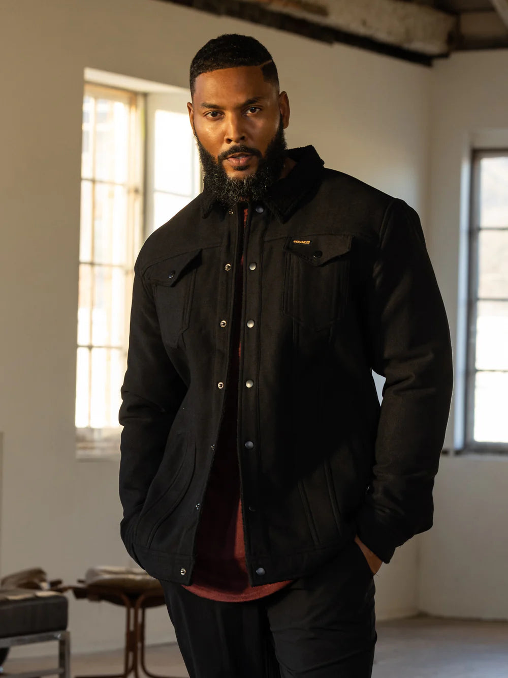 Sherpa Lumber Jacket - Black