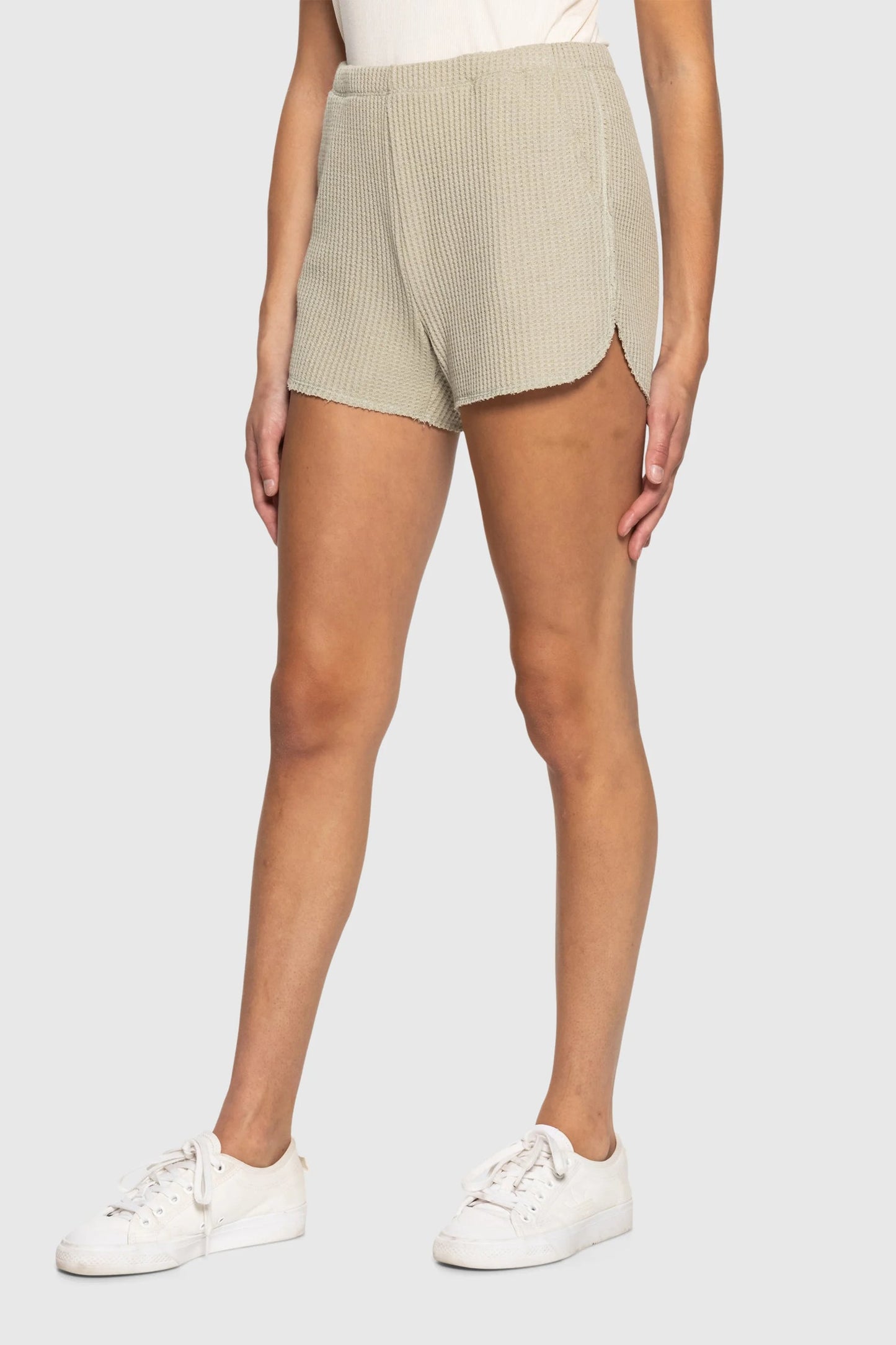 Waffle Shorts - Light Olive