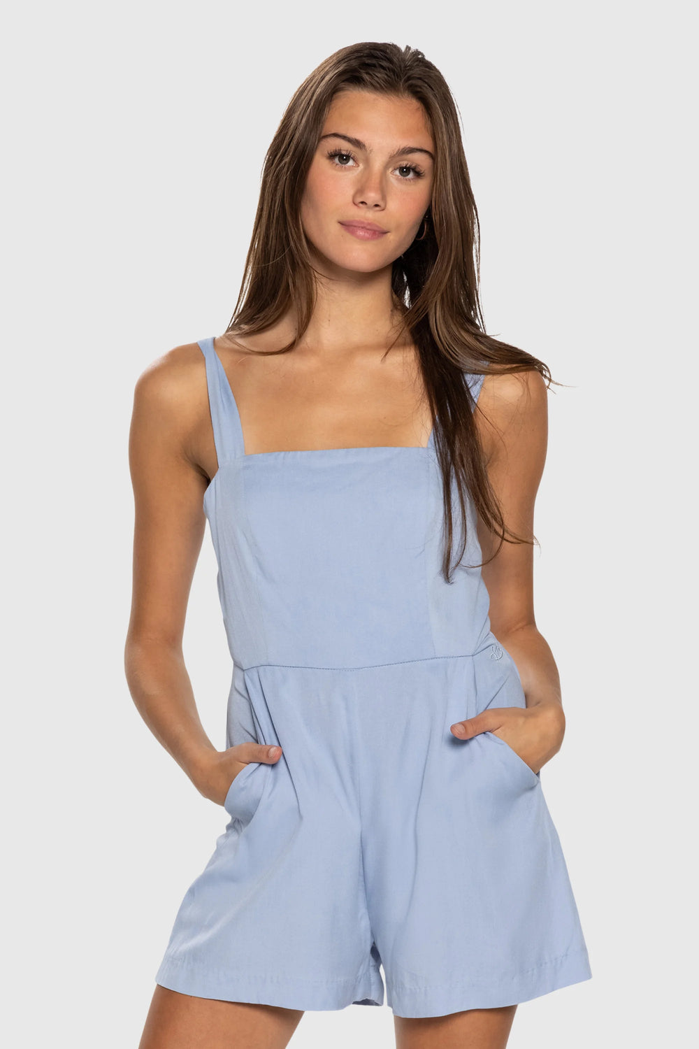 Tie Back Romper - Blue