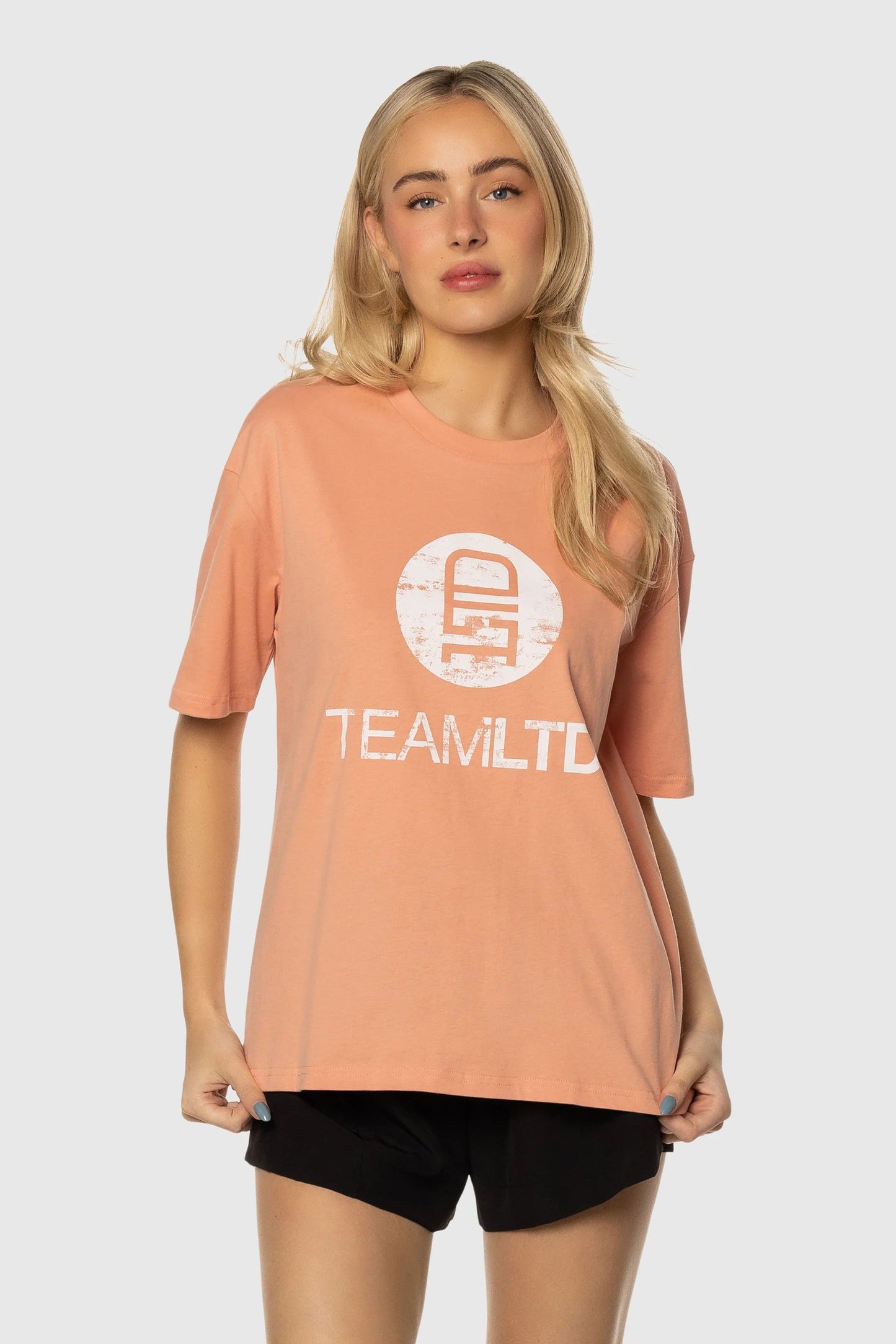 Oversized Logo Tee - Peach
