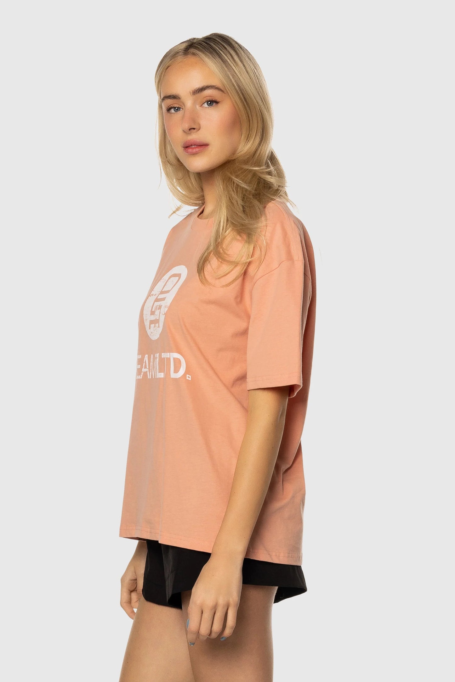 Oversized Logo Tee - Peach