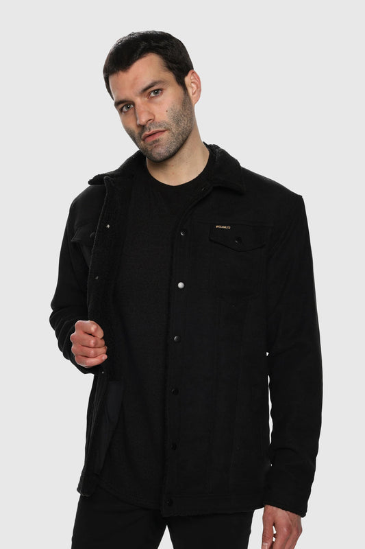 Sherpa Lumber Jacket - Black