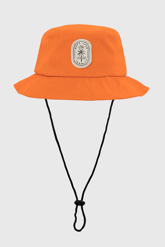 Orange bucket hat with string clearance