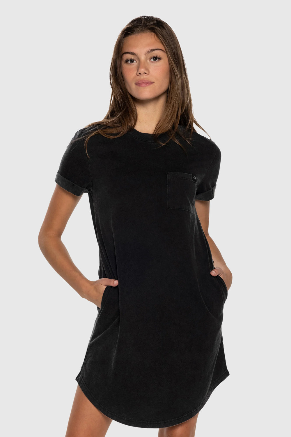 Pocket Tee Dress - Black